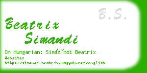 beatrix simandi business card